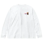 Mellow-Skyの刺繍とトイプー 루즈핏 롱 슬리브 티셔츠