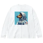 Enigma SHOPのSpace Dog ビッグシルエットロングスリーブTシャツ