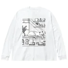 くつろぎ堂☆ネコにゃん☆イヌわんのくつろぎ猫 Big Long Sleeve T-Shirt