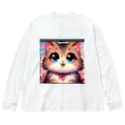 yos-1292583のねこニコばん ビッグシルエットロングスリーブTシャツ