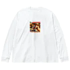 rokkakukikakuのアメコカ　Coffee break Big Long Sleeve T-Shirt