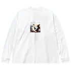 ONE POINTのドローンの自然の偉大さを。 Big Long Sleeve T-Shirt