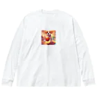 TEFのボールと戯れる犬 Big Long Sleeve T-Shirt