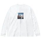 Banksy-sの3. Futura Metropolis ビッグシルエットロングスリーブTシャツ