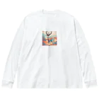 THOMASの優雅なガゼル Big Long Sleeve T-Shirt