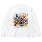 artistickerのアクション！ Big Long Sleeve T-Shirt