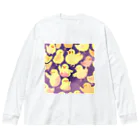 かるるんショップのハッピーひよこシリーズ　 Big Long Sleeve T-Shirt