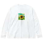 mogumoguuuのひまわり Big Long Sleeve T-Shirt