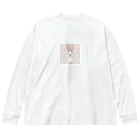 aahsrのくるくるうさくる ビッグシルエットロングスリーブTシャツ