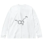 シンプルなケミカルたち。の精神安定 セロトニン（ブラック）Serotonin（Black） ビッグシルエットロングスリーブTシャツ