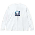 Irregular is beautifulのCretaceous Clash: Tomorrow's City Showdown ビッグシルエットロングスリーブTシャツ