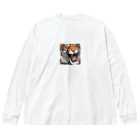 Isaiah_AI_Designの咆哮するトラ Big Long Sleeve T-Shirt