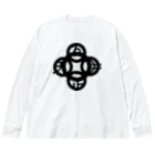 『NG （Niche・Gate）』ニッチゲート-- IN SUZURIの吾唯足知(われただたりるをしる)黒マークのみ Big Long Sleeve T-Shirt