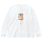 AQUAMETAVERSEのフクロウを着た犬　なでしこ1478 Big Long Sleeve T-Shirt