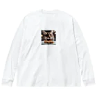 feliceのごはんを食べている猫 Big Long Sleeve T-Shirt