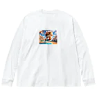 スポーツにゃんこ大戦争のバスケットボールにゃんこ Big Long Sleeve T-Shirt