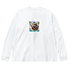 c-kichiのカバ　海賊A ビッグシルエットロングスリーブTシャツ