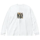 akipen76の仲間のために自分を奮起するペンギン Big Long Sleeve T-Shirt