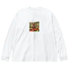 てぃっちゃんのイチゴ狩りを楽しんでる観光客 Big Long Sleeve T-Shirt