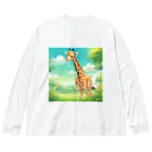 オイタンのアニメ　きりん Big Long Sleeve T-Shirt