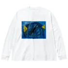 オおさかじゅんの青丸。 Big Long Sleeve T-Shirt