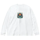 ブルーレイの深海を想う狐 Big Long Sleeve T-Shirt