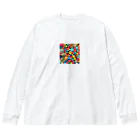 BrilliantTiaraのカラフルボタン Big Long Sleeve T-Shirt