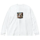 チワワ愛好家ショップのチワワと一緒に楽しむアフタヌーンティータイム！ Big Long Sleeve T-Shirt