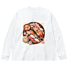 AQUAMETAVERSEの寿司 Marsa 106 ビッグシルエットロングスリーブTシャツ