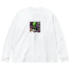 エイリアンストアの勉強する宇宙人 Big Long Sleeve T-Shirt