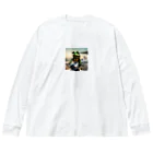 Shuji Nの飛行機を操縦しているカエル Big Long Sleeve T-Shirt