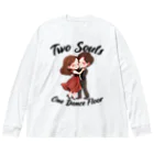 Stylo Tee Shopの二人で踊り ビッグシルエットロングスリーブTシャツ