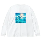 終わらない夢🌈の美しい海とイルカ🐬✨ Big Long Sleeve T-Shirt