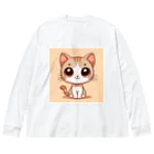 yos-1292583のねこニコばん ビッグシルエットロングスリーブTシャツ