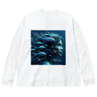 末田の魚群の女王 Big Long Sleeve T-Shirt