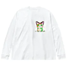 パキュラSHOPのカラフルキャット2 ビッグシルエットロングスリーブTシャツ