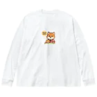 メアリーの今夜は可愛い柴犬スタンプで癒しの時間 Big Long Sleeve T-Shirt