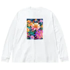 モノモノクローゼットの花々 Big Long Sleeve T-Shirt