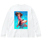 AQUAMETAVERSEの星屑のメロディ Marsa 106 Big Long Sleeve T-Shirt