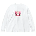 ゴマゴマ5050のピンク色の妖精が、そのかわいらしい大きな目であなたを見つめています Big Long Sleeve T-Shirt