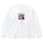 だんのんの桜と富士山と猫 Big Long Sleeve T-Shirt