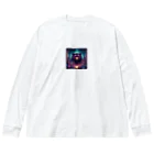 たんたん狸の不気味で可愛い森の不気味で可愛い熊001 Big Long Sleeve T-Shirt