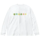 つきしょっぷのくすみカラーの星 Big Long Sleeve T-Shirt