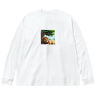 Rakumiruのライオン Big Long Sleeve T-Shirt