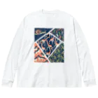 Saza-nami Antique designのとかげ・かえる・かたつむり・きりん Big Long Sleeve T-Shirt