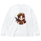 WakuWakustoreのarmy girl Big Long Sleeve T-Shirt