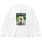 もふもふポメ　のもふもふポメ Big Long Sleeve T-Shirt