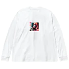 たんたん狸の不気味で可愛い森の不気味で可愛いフラミンゴ001 Big Long Sleeve T-Shirt