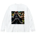 fumi_sportsのボイパしてるゴリラ Big Long Sleeve T-Shirt