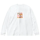 メアリーの柴犬がカラフルなスタンプ Big Long Sleeve T-Shirt